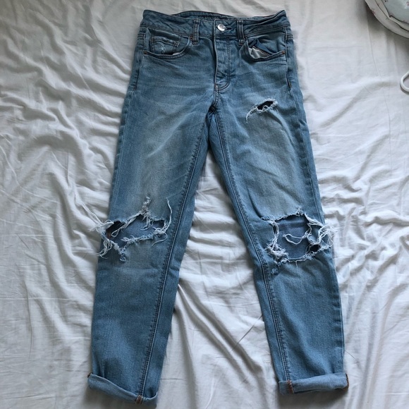 American Eagle Outfitters Denim - Ripped Destroyed Boyfriend Jeans